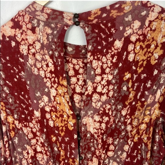 Free People Heartbeats Red Mini Dress Rust Boho - Picture 13 of 14